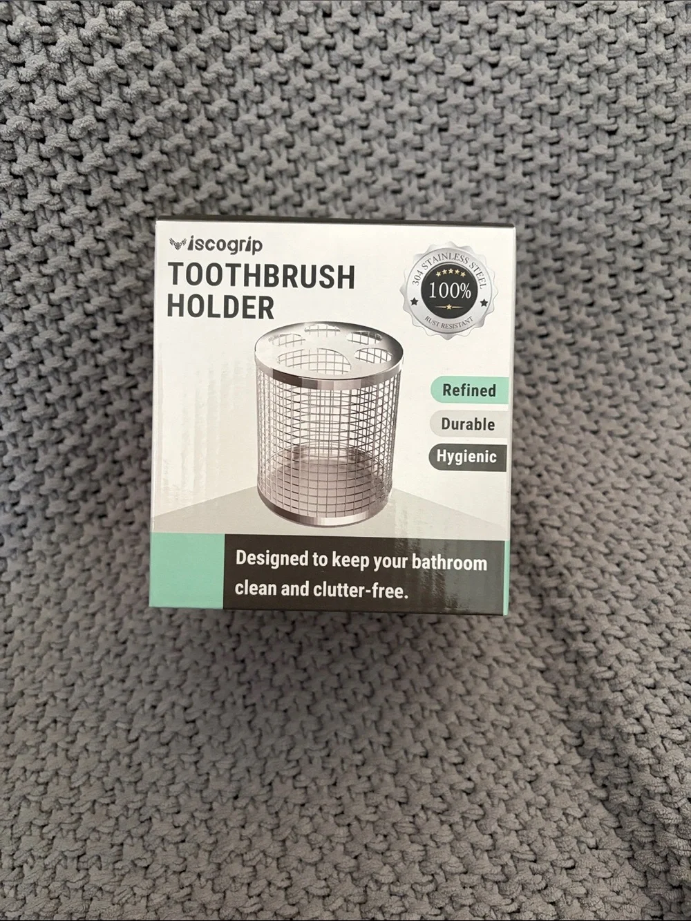 Stainless Steel Toothbrush Holder - Silver
